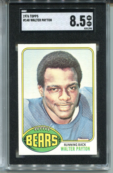 1976 Topps Walter Payton Rookie Card SGC 8.5 NM MINT+ Graded Centered #148