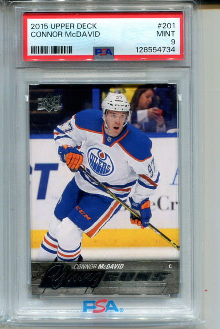 2015 Upper Deck Connor McDavid Rookie Card PSA 9 MINT Hockey #201