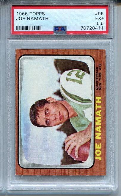 1966 Topps Joe Namath Card PSA 5.5 Graded Centered Football #96
