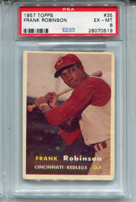 1957 Topps Frank Robinson Rookie Card PSA 6 Ex MINT Graded Baseball #35