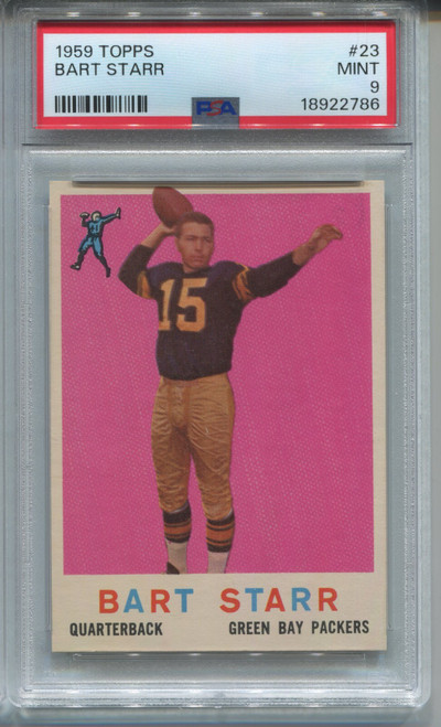 1959 Topps Bart Starr Card PSA 9 Graded MINT Football #23 Packers