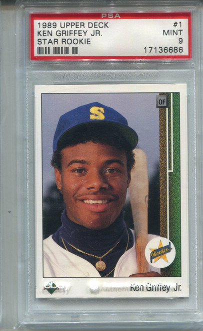 1989 Upper Deck Ken Griffey Jr Rookie Card PSA 9 MINT Graded Baseball #1