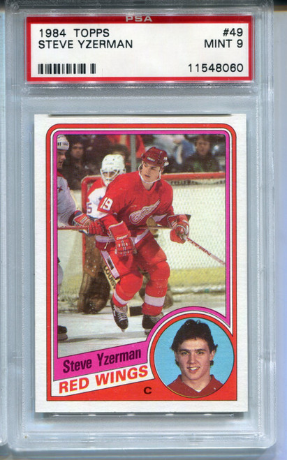1984 Topps Steve Yzerman Rookie Card PSA 9 MINT Hockey #49