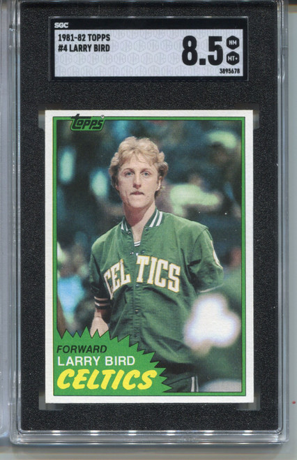 1981 Topps Larry Bird Card SGC 8.5 NM MINT+ Basketball #4 Graded