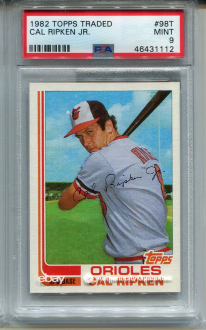 1982 Topps Traded Cal Ripken Rookie Card PSA 9 MINT XRC #98T Graded