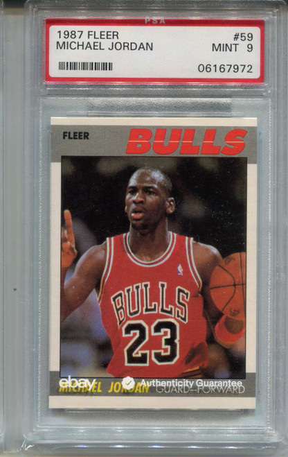 1987 Fleer Michael Jordan Card PSA 9 MINT Basketball #59 CENTERED
