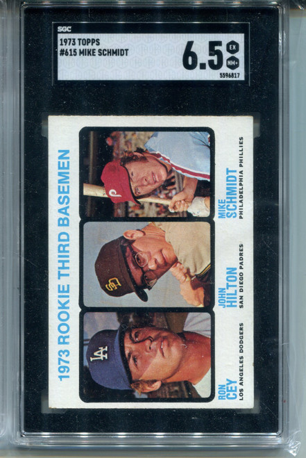 1973 Topps Mike Schmidt Rookie Card SGC Ex MINT+ Graded Baseball #615 RC