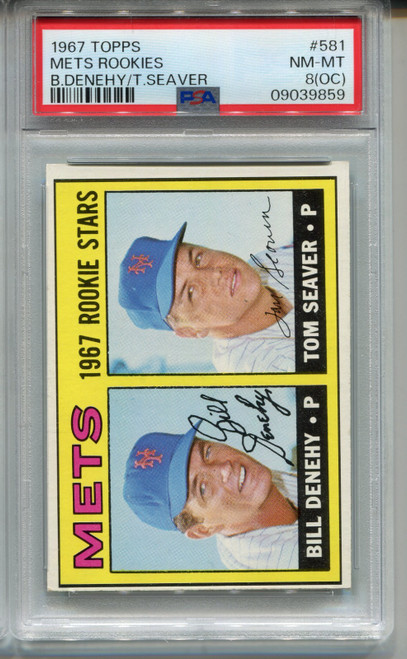 1967 Topps Tom Seaver Rookie Card PSA 8 NM MINT OC Graded Baseball #569