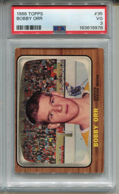 1966 Topps Bobby Orr Rookie Card PSA 3 Graded #35 '66