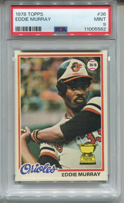 1978 Topps Eddie Murray Rookie Card PSA 9 Graded MINT Baseball #154 RC