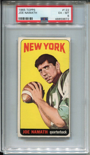 1965 Topps #122 Joe Namath ROOKIE RC PSA 3 Graded Football Card New York  Jets