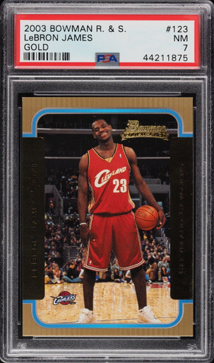 2003 Bowman Gold Basketball #123 Lebron James Rookie Card Graded