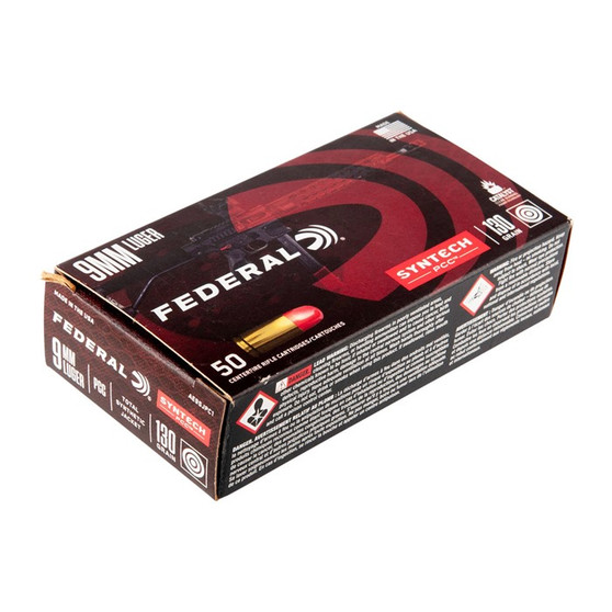 9mm Luger 130gr Syntech Jacket Flat Nose 50/box