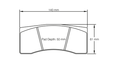 Pagid 1619 Front brake pad set '11-'14 Ford Mustang Boss 302 R/S (with 15" 380mm rotor)