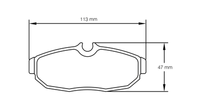 Pagid 8113 Rear Brake Pad Set - 05-14 Ford Mustang With OEM Caliper  RST4
