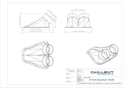 4" Carbon Fiber NACA Duct (Dual)