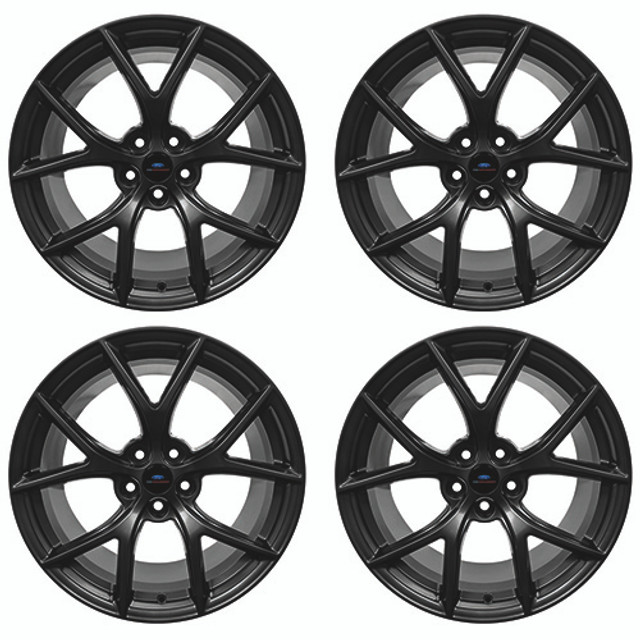  2015-2020 MUSTANG HP PERFORMANCE PACK 19" X 10.5" & 19" X 11" WHEEL KIT WITH TPMS KIT - MATTE BLACK M-1007K-DC19XMB 