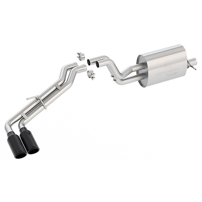 2019 RANGER 2.3L FORD PERFORMANCE SPORT EXHAUST SYSTEM - SIDE EXIT WITH DUAL BLACK-CHROME TIPS  M-5200-RA23SB