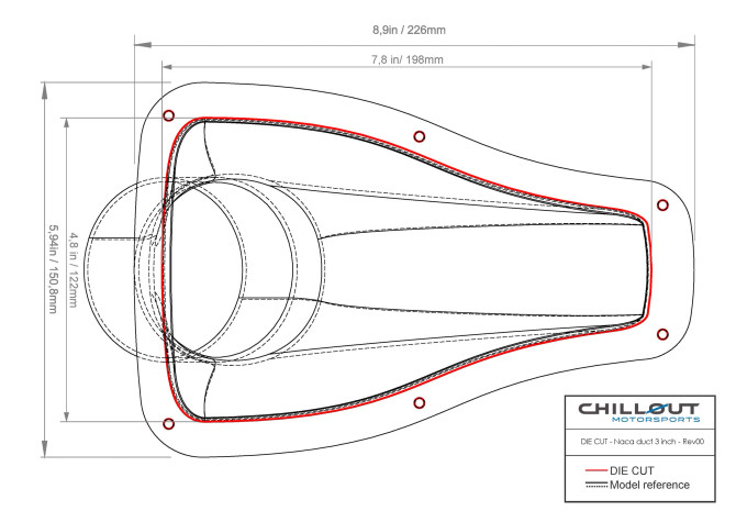 3" Carbon Fiber NACA Duct