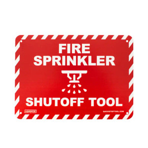 Noble 2 Quickstop Fire Sprinkler Tool Sign Noble 2 Quickstop Fire Sprinkler Tool Sign