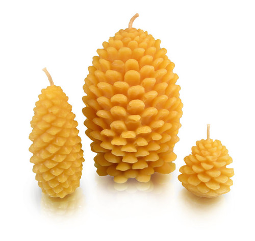 Pine Cone Beeswax Candle