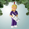 image of Purple Scrubs Nurse - Female Blonde ornament
