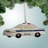 image of White Police Car ornament