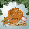 image of Baseball with Bat and Glove ornament