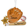 image of Baseball with Bat and Glove ornament