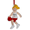 image of Basketball Girl Red - Blonde Hair ornament