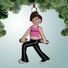 Christmas Ornament of Power Lunger with Weights - Female Christmas Ornament of Power Lunger with Weights - Female