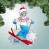 Christmas Ornament of Snowflake Skier - Female