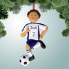 Christmas Ornament of Blue Uniform - Male Dribbler Brown Hair Christmas Ornament of Blue Uniform - Male Dribbler Brown Hair