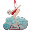 image of Girl Swimmer on Platform ornament