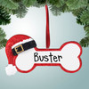 Christmas Ornament of Santa Dog Bone Christmas Ornament of Santa Dog Bone