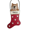 image of Pomeranian in Stocking ornament