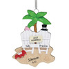 image of Just Married Beach Chairs with Crab ornament