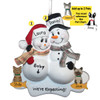 image of We're Expecting Snowman Couple ornament