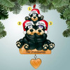 Christmas Ornament of Black Bear Family - 3 Christmas Ornament of Black Bear Family - 3