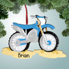 image of Blue Dirt Bike ornament