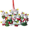 Personalized Festive Snowman Family - 10 Christmas Ornament