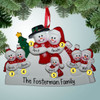 image of Happy Snowman Family - 7 ornament