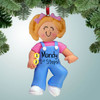 Personalized Baby Girl's First Steps - Blonde Hair 1st Christmas Ornament