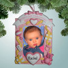 Christmas Ornament of Baby's 1st Frame with Heart - Girl First Christmas Ornament of Baby's 1st Frame with Heart - Girl First