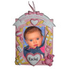 image of Baby's 1st Frame with Heart - Girl ornament