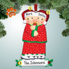 image of Christmas Couple in Red Pajamas ornament