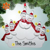 Christmas Ornament of Snowman Family with Optional Pets - 6 Christmas Ornament of Snowman Family with Optional Pets - 6