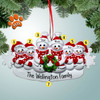 Christmas Ornament of Snowman Family Holding Wreath - 6