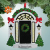 Christmas Ornament of Holiday Front Door - Black