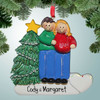 image of Pregnant Couple in Blue Jeans - Blonde Hair F ornament